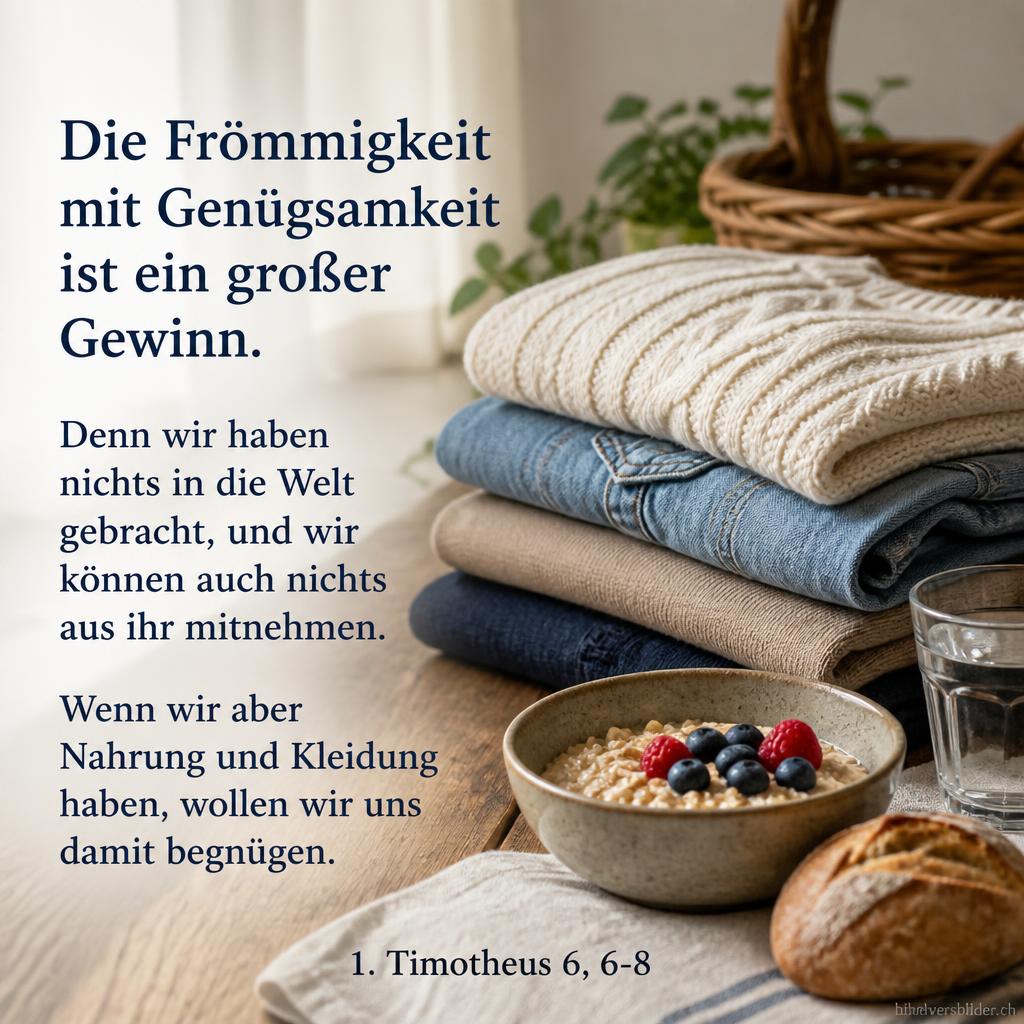 1. Timotheus 6,6-8