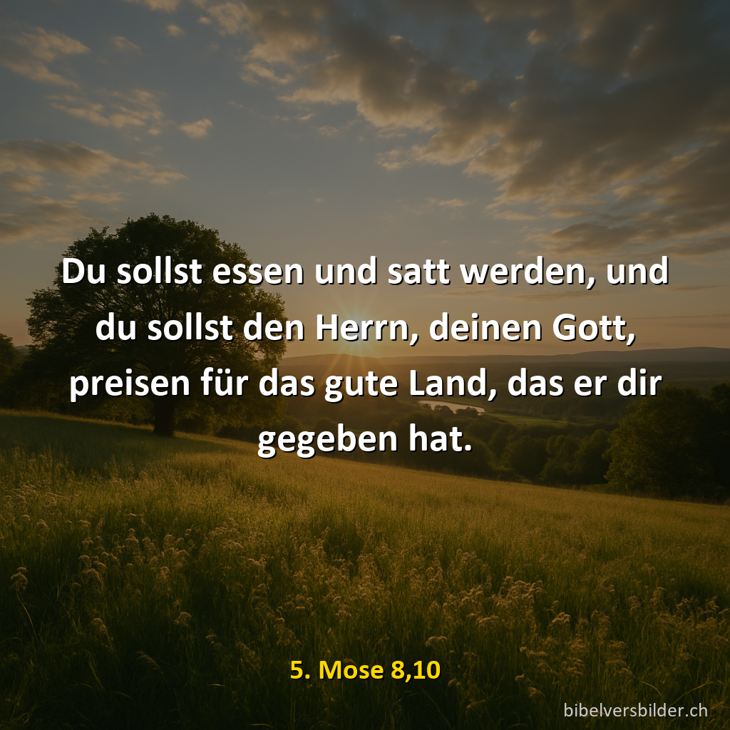 5. Mose 8,10