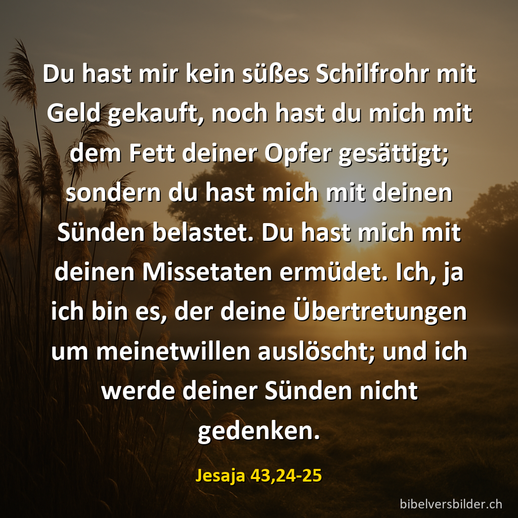 Jesaja 43,24-25