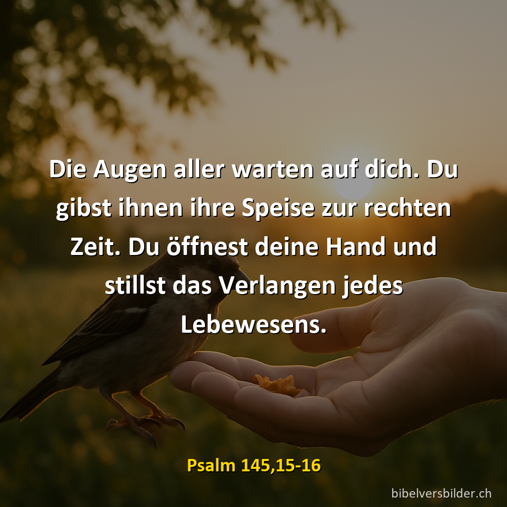Psalm 145,15-16