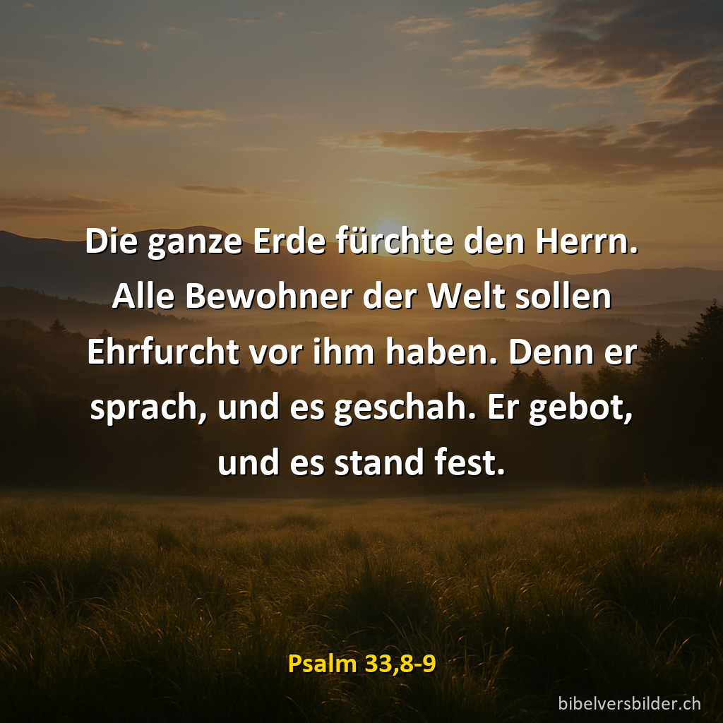 Psalm 33,8-9