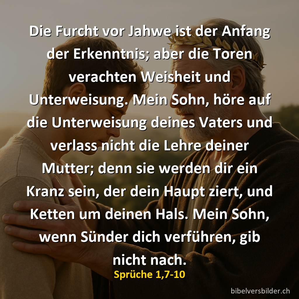 Sprüche 1,7-10