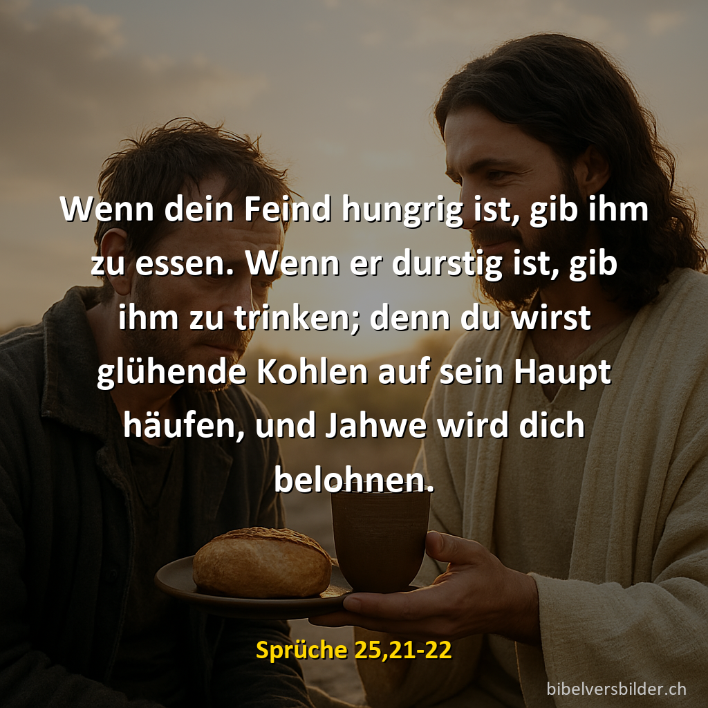 Sprüche 25,21-22
